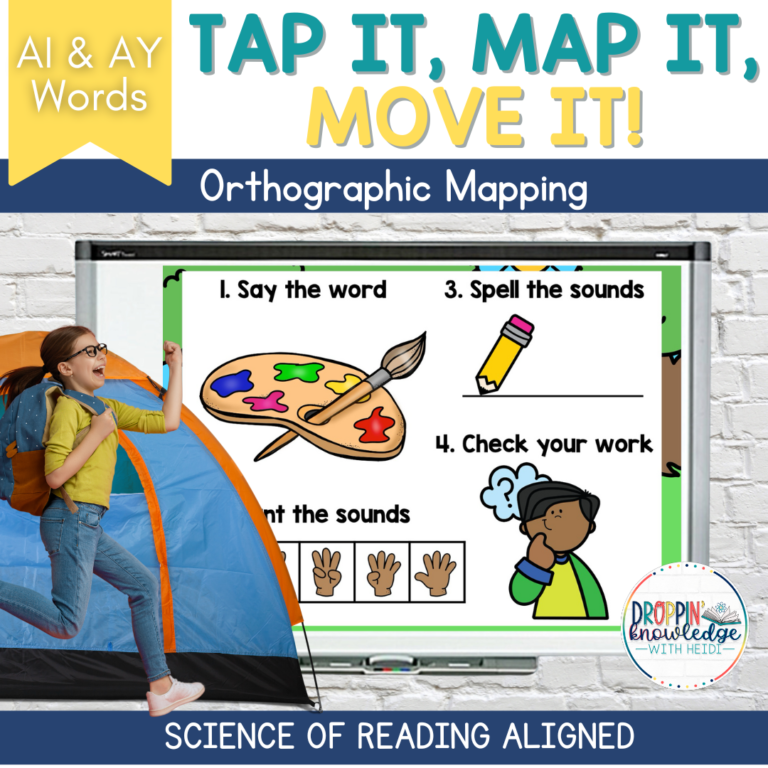Tap It, Map It, Move It – Word Mapping AI & AY Vowel Teams with Movement!