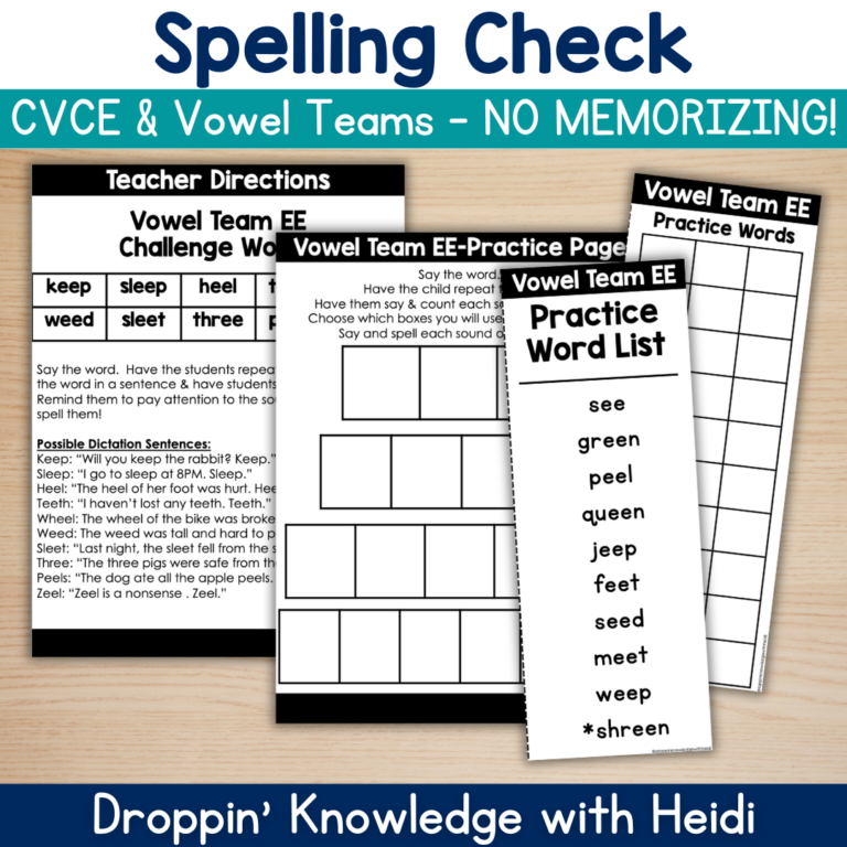 Phonics Skill-Based Spelling Challenges! VOWEL TEAMS/Silent E