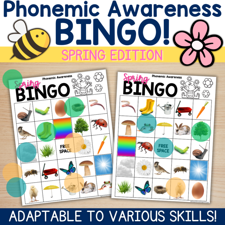 Phonemic Awareness BINGO | SPRING Edition | Science of Reading