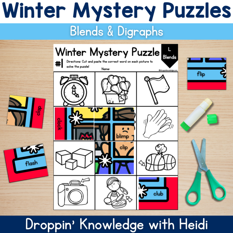 Winter Mystery Puzzles – Blends & Digraphs