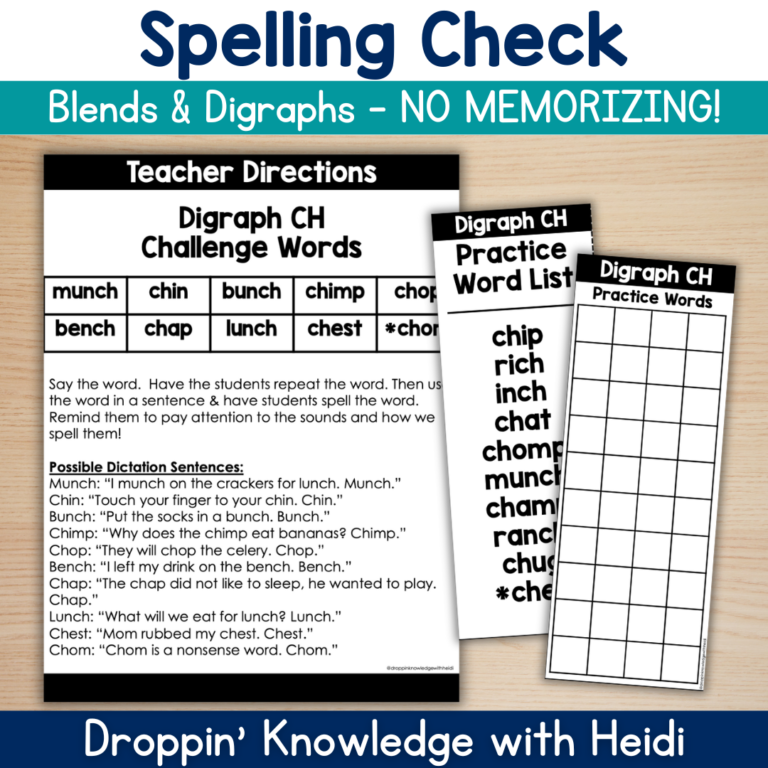Phonics Skill-Based Spelling Challenges! DIGRAPHS & BLENDS Orthographic Mapping