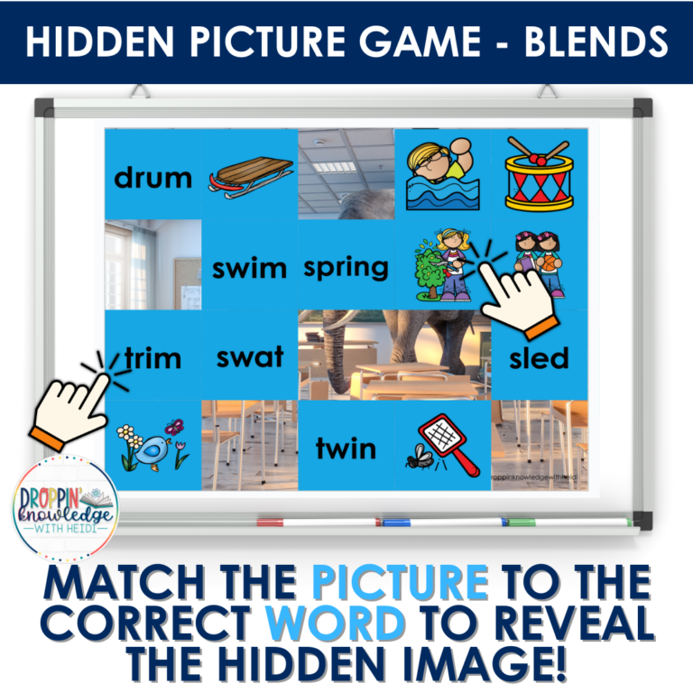 Hidden Picture Decoding Game – Beginning Blends