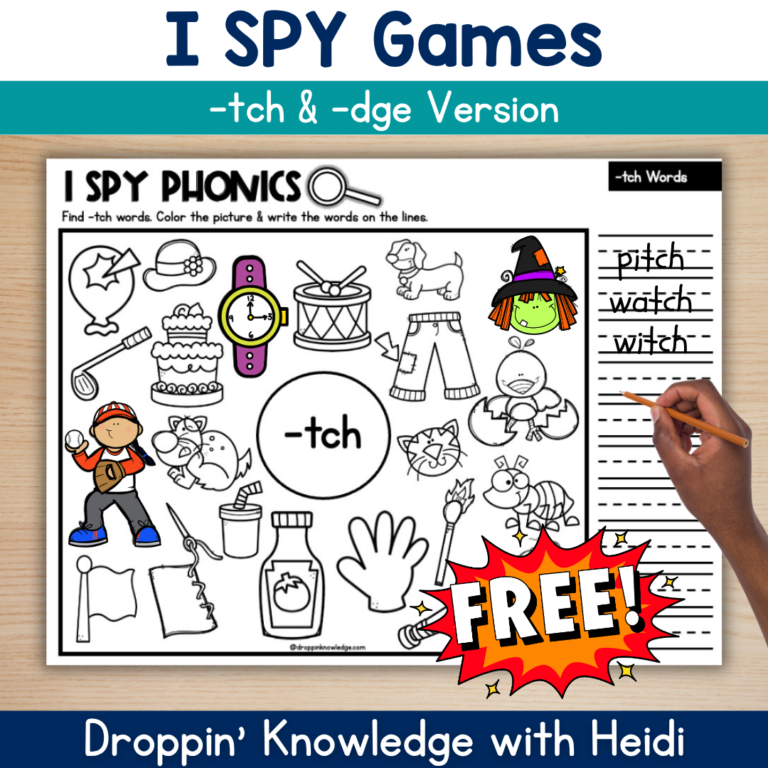I SPY Phonics -tch & -dge