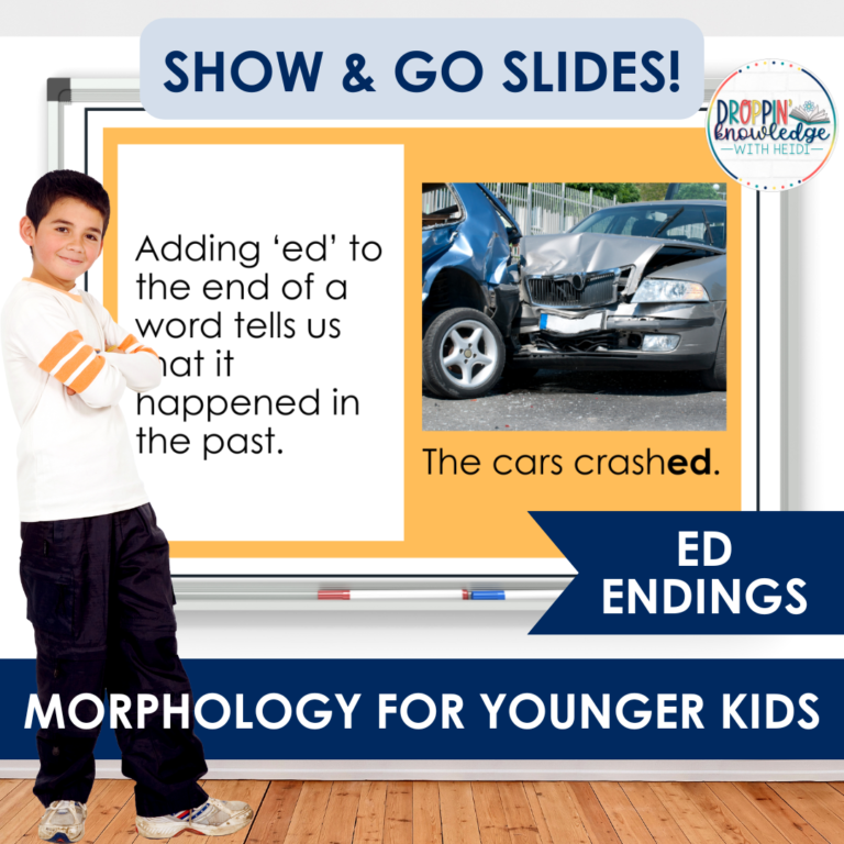 Morphology for First Grade – ED Inflectional Ending – NO PREP Slides!
