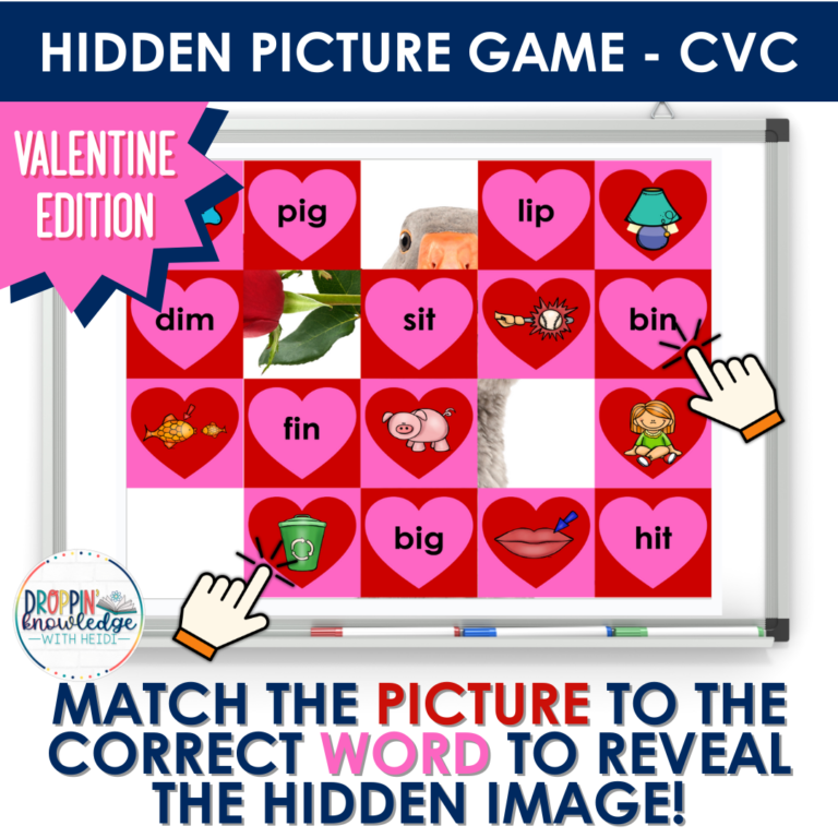CVC Words Decoding Game! – Phonics Google Slides No Prep Valentine’s Day