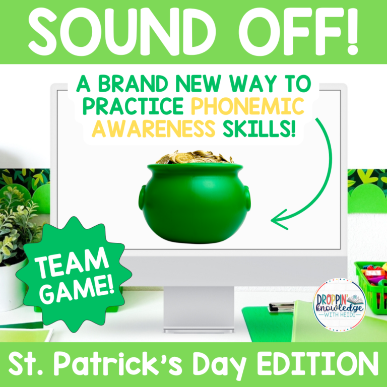SOUND OFF | A Phonemic Awareness TEAM GAME | St Patricks Day
