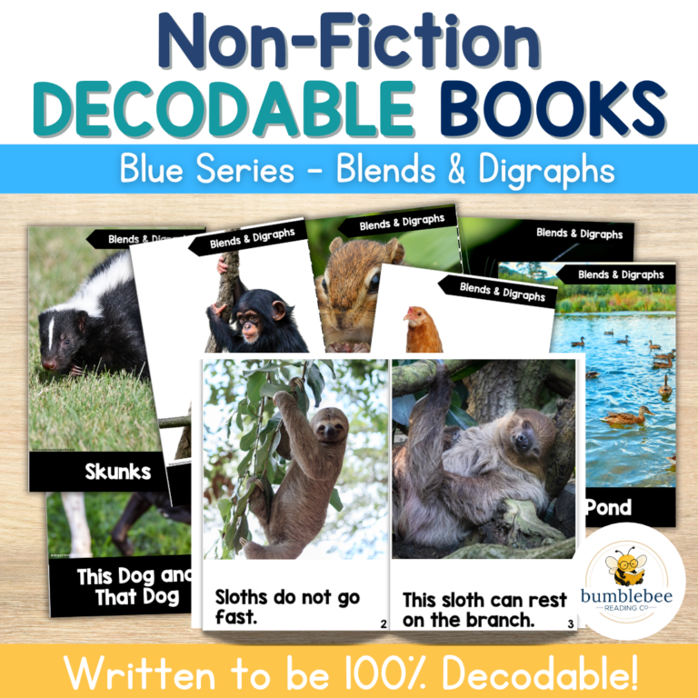 8 Non-Fiction ANIMAL Books – Decodable Adventure Series – Blends & Digraphs