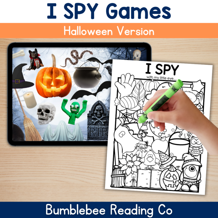 I SPY Phonemic Awareness HALLOWEEN – Beginning Sounds Syllables Rhyming