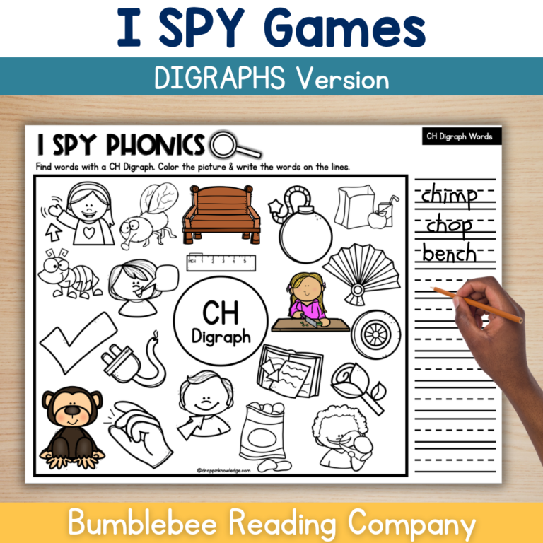 I SPY Phonics Digraphs – Spelling Decoding Phonics Practice