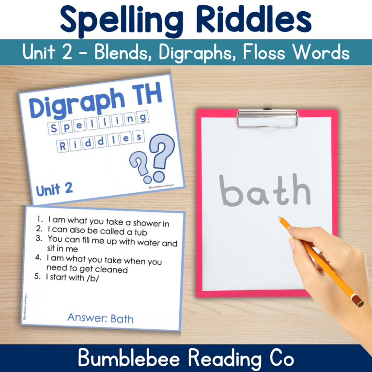 Decodable Spelling Riddles – Add Meaning to Your Instruction! Blends Digraphs