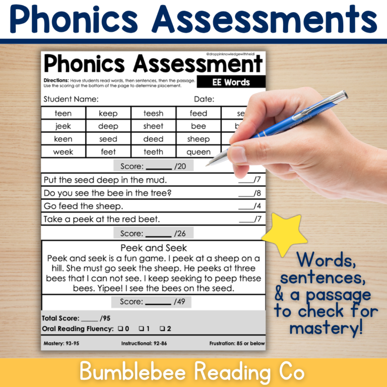 Phonics Skills Mastery Assessments – Unit 3