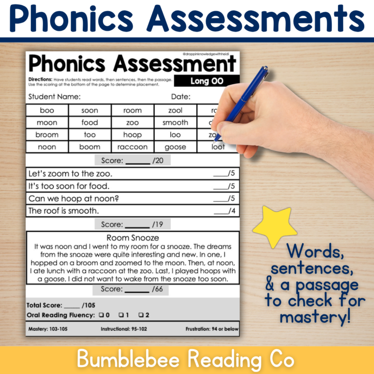Phonics Skills Mastery Assessments – Unit 5