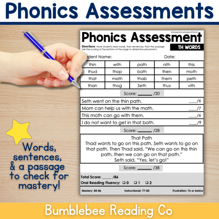 Phonics Skills Mastery Assessments – Unit 2