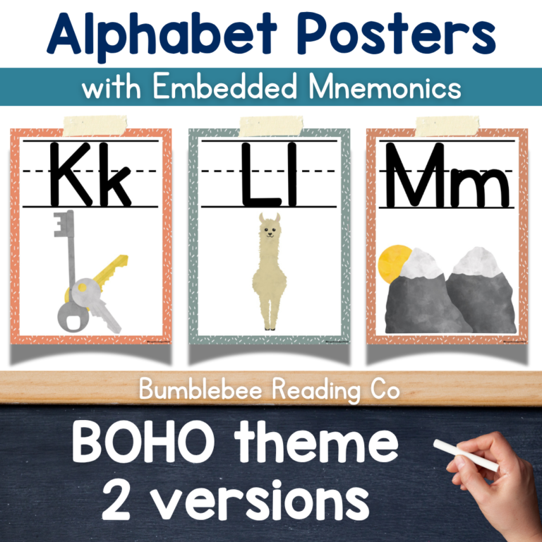 Alphabet Embedded Mnemonics – Boho/Neutral Version