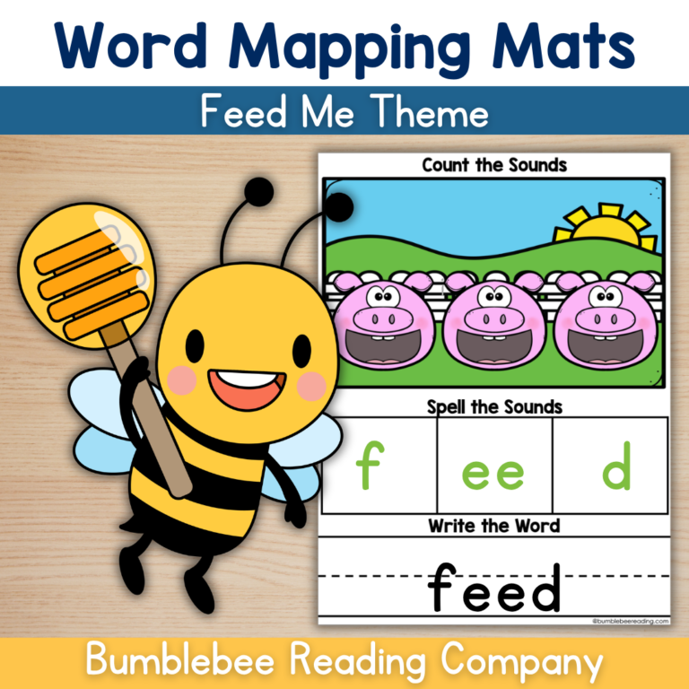 Orthographic Mapping Mats FEED ME Theme (Sound Boxes) Phonics Sight Words