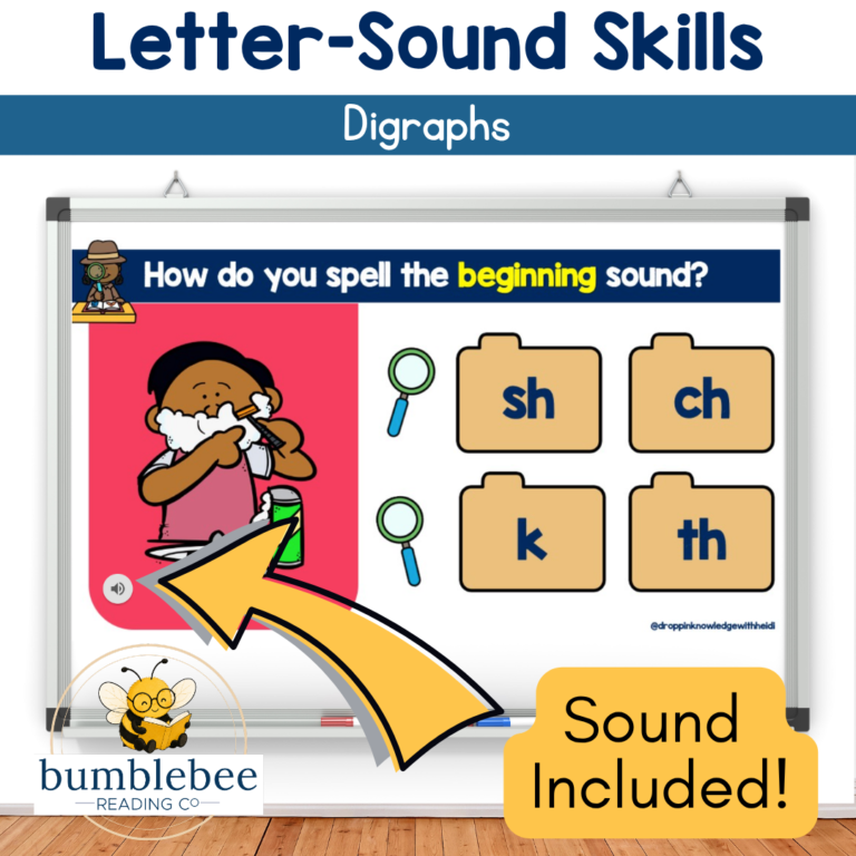 Letter Sound Skills – Digraphs – Self-Checking Google Slides