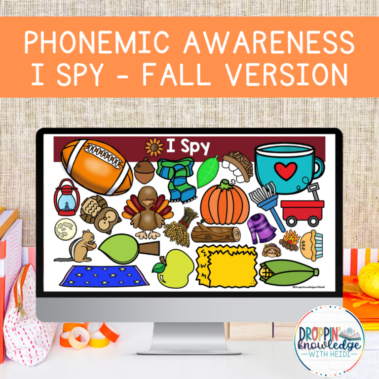 Phonemic Awareness I Spy – Fall Version