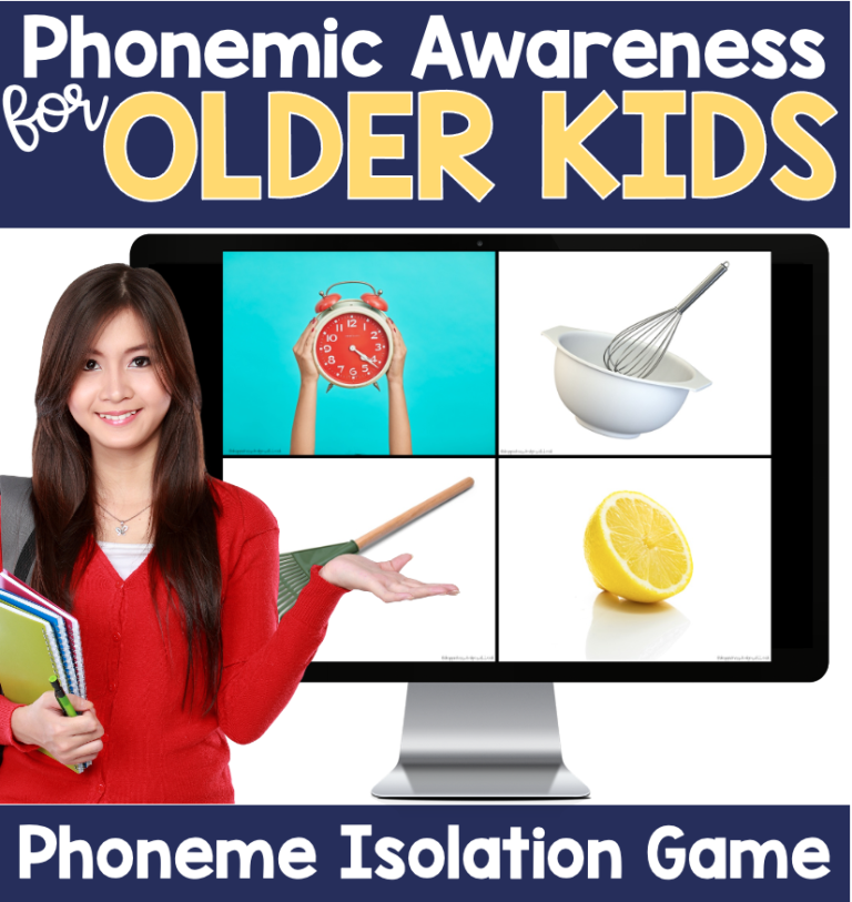 Phonemic Awareness for OLDER Kids – Phoneme Isolation NO MATCH Game