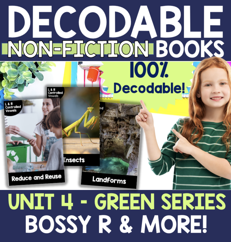 8 Non-Fiction ENVIRONMENTAL Books – Decodable Adventure Series – Bossy R
