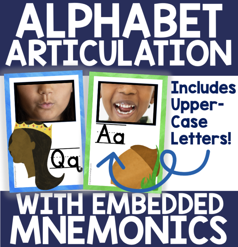 Alphabet Articulation Cards with Capital Letters – EXCLUSIVE