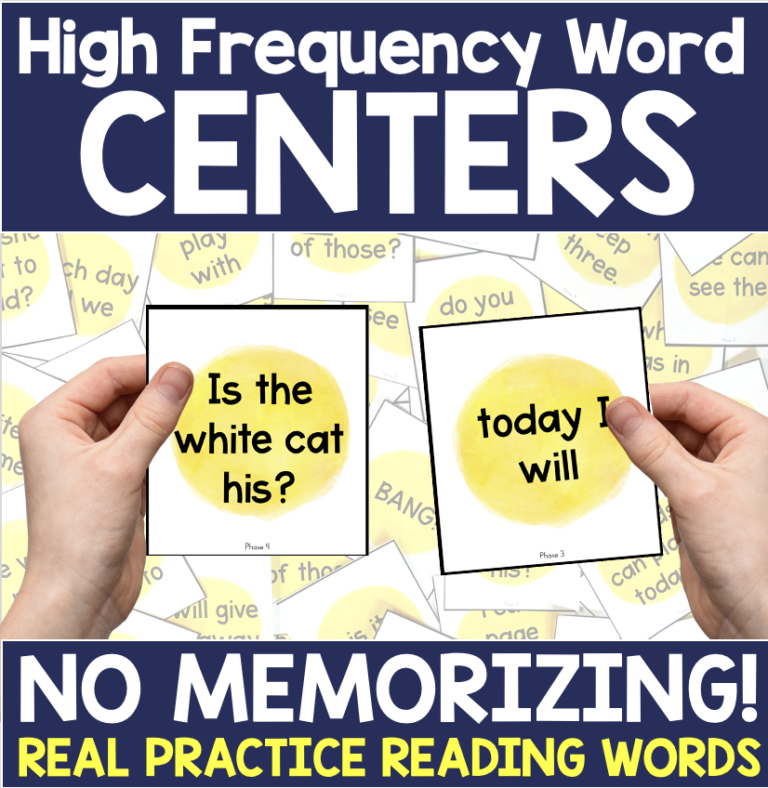 Sight Word Center – Science of Reading – Vowel Teams CVCE Silent E Phonics