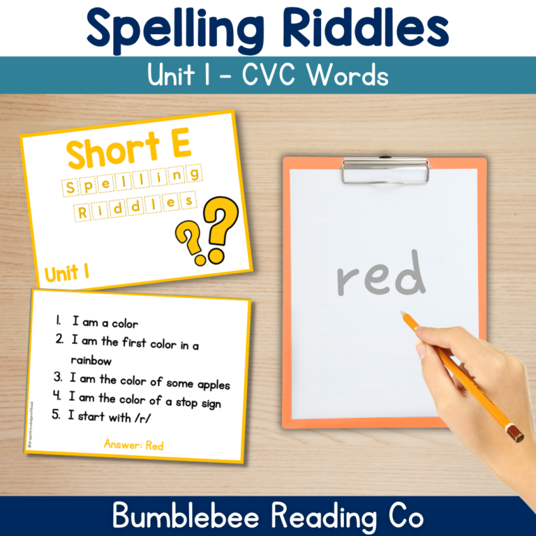 Decodable Spelling Riddles – Add Meaning to Your Word Instruction! CVC Words