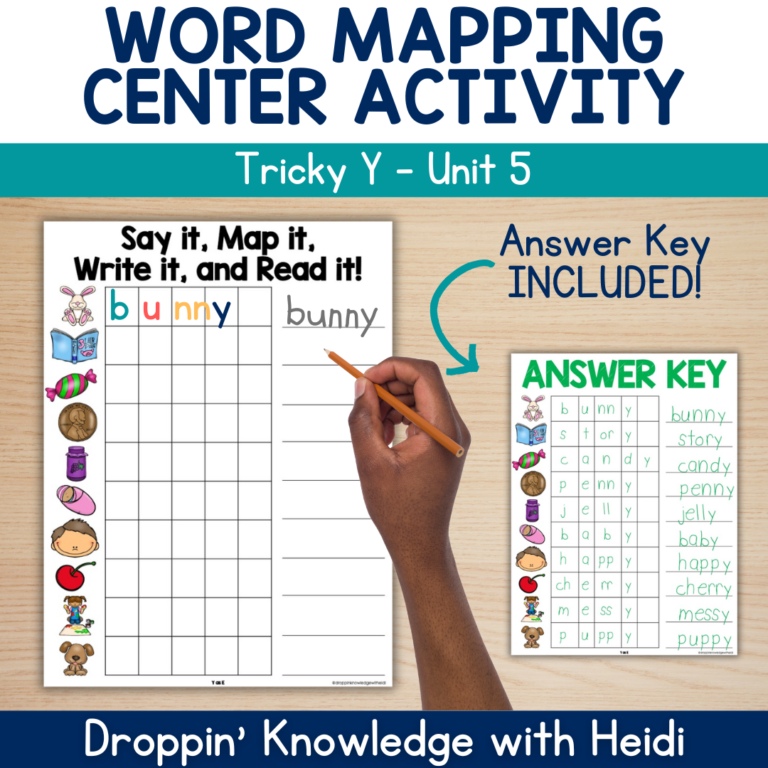 Word Mapping NO PREP Centers – TRICKY Y