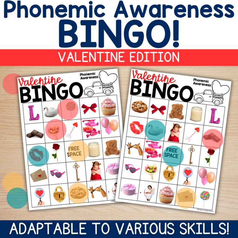 Phonemic Awareness BINGO – Valentine’s Day Edition